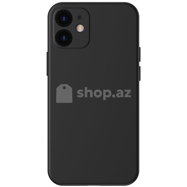 Telefon ücün keys Baseus Liquid Silica Gel Protective case iPhone 12 mini, (WIAPIPH54N-YT01) black