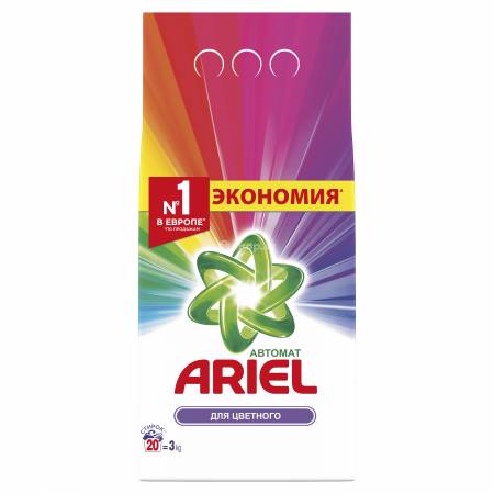 Paltar yuma üçün vasitə Ariel rəngli paltarlar üçün 3 kq (avtomat)