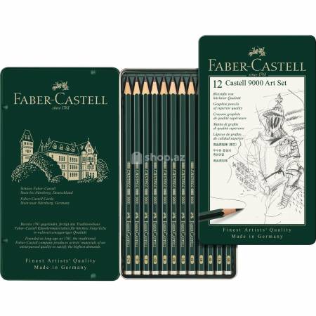  Qrafit Karandaş Graphite 9000 Art  ( 8B -2H ) Faber Castell