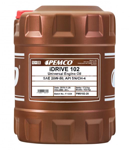 Mühərrik yağı Pemco iDRIVE 102 20W-50 20L