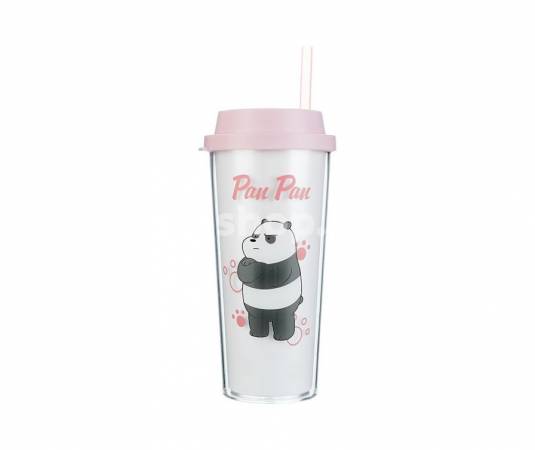 Maye qabı Miniso We Bare Bears Double-layer Straw 550ml(Panda)