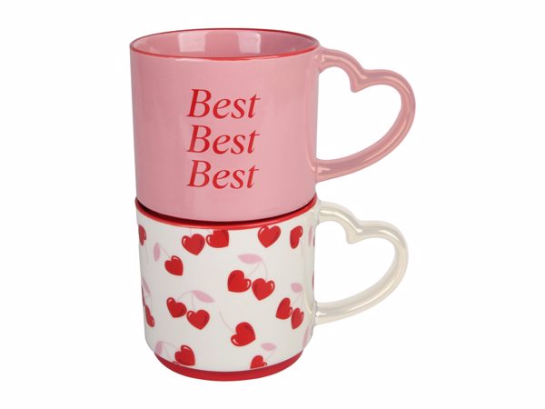 Fincan Miniso Best Day Ever Series with Heart Design Handle (400ml)