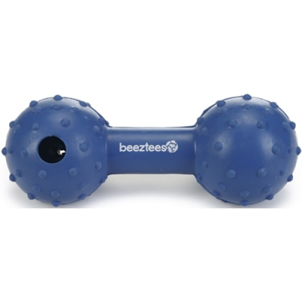 İtlər üçün oyuncaq Beeztees Rubber Dumbell Plus Bell Solid Blue 11.5 cm
