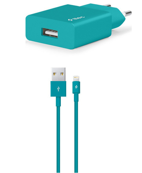 Adapter Ttec SmartCharger USB 2.0 - Lightning (SmartCharger USB 2.0 - Lightning (2SCS20LTZ) Turquoise