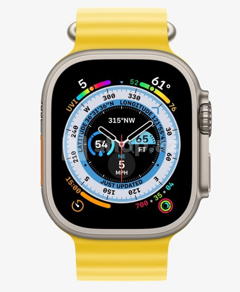 Smart saat Apple Watch Ultra GPS + Cellular, 49mm, Natural, Yellow Ocean Band
