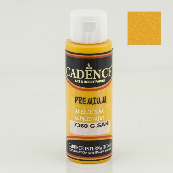 Dekorativ akril boya Cadence Premium 7360 Sun Yellow 70 ml