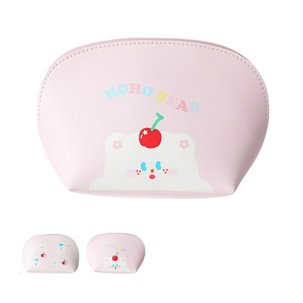 Kosmetika çantası Miniso HOHO BEAR Series Shell Shape (Pink)