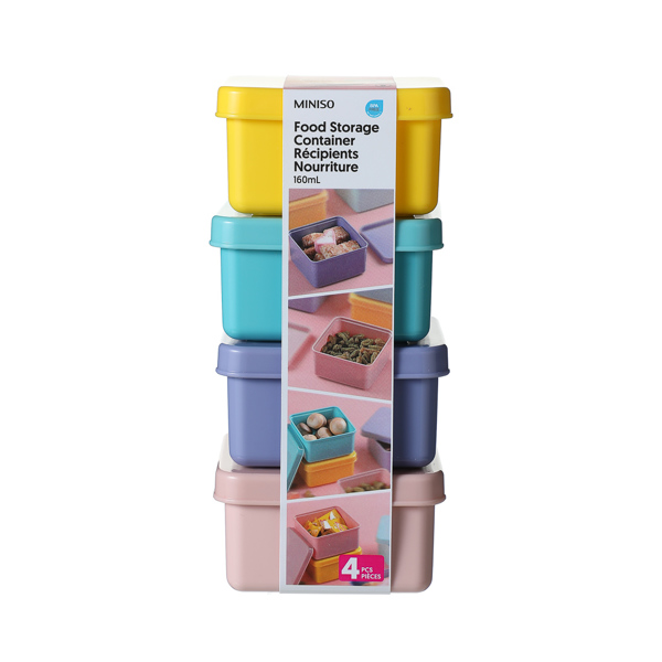 Yemək üçün konteyner Miniso Storage (S, 4pcs)