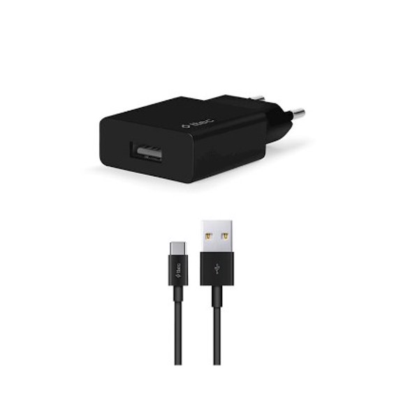 Adapter Ttec SmartCharger Travel Charger , 2.1A , Type-C Cable , Black