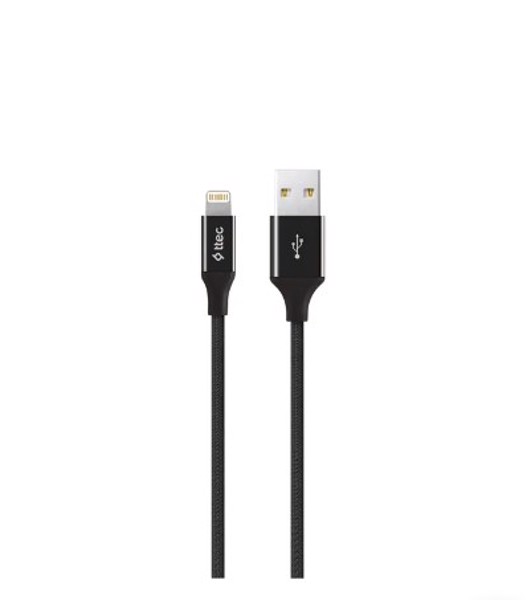 Lightning kabeli Ttec AlumiCable Lightning USB Charge / Data XL Cable, Black