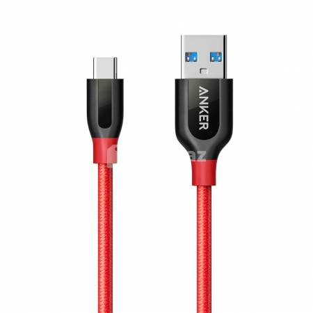  USB Type-C kabeli Anker POWERLINE+0.9M RED