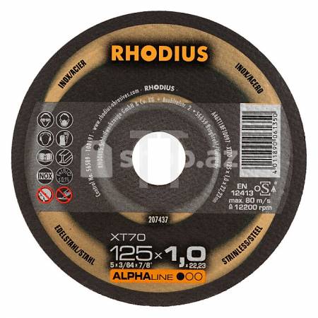  Kəsmə diski Rhodius 207437  (125 x 1)