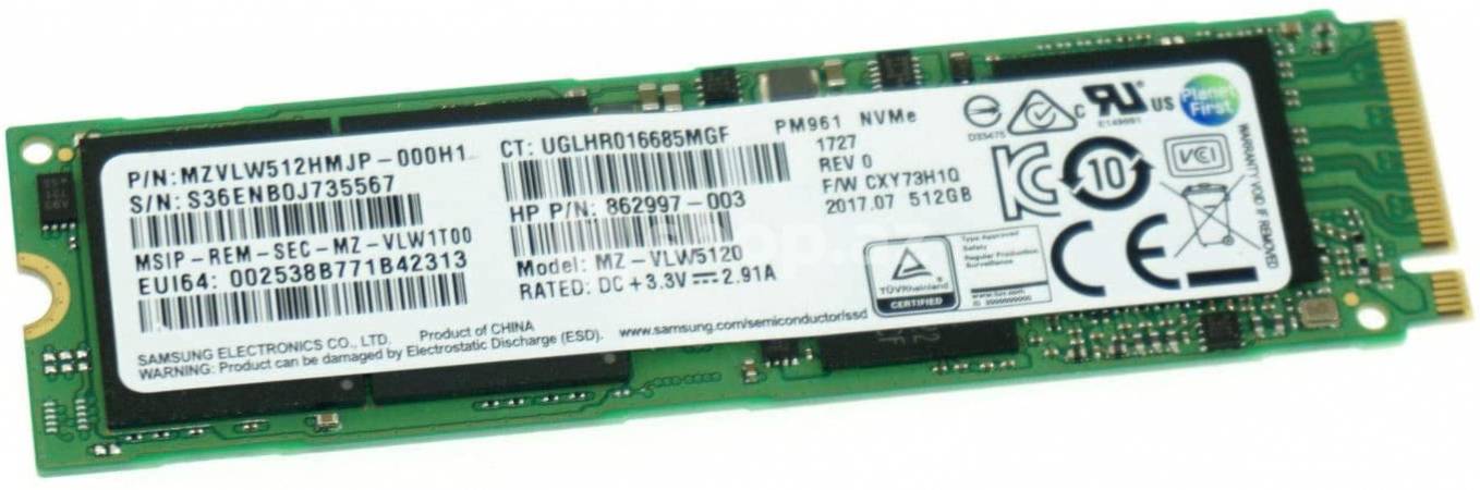 SSD HPE 862997-003 512GB M.2 2280 PM961 PCIe Gen3