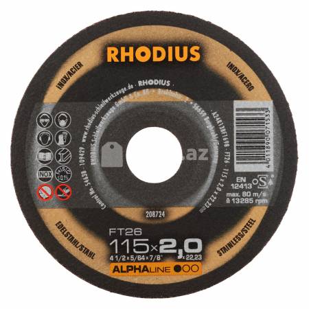  Kəsmə diski Rhodius 208725 (125 x 2.0)