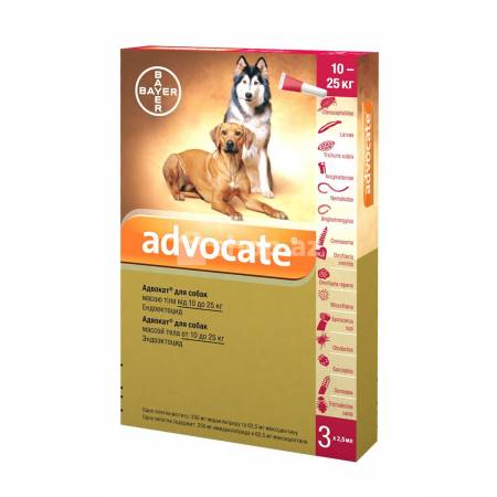  İtlər  üçün damcilar Bayer Advacate 10-25 dog
