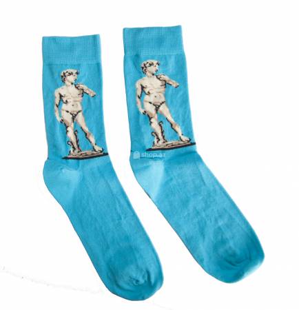 Kişi corabı Funny Socks Michelangelo David Bubble