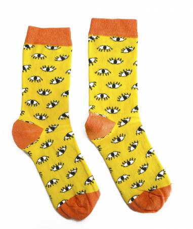 Kişi corabı Funny Socks Sarı göz