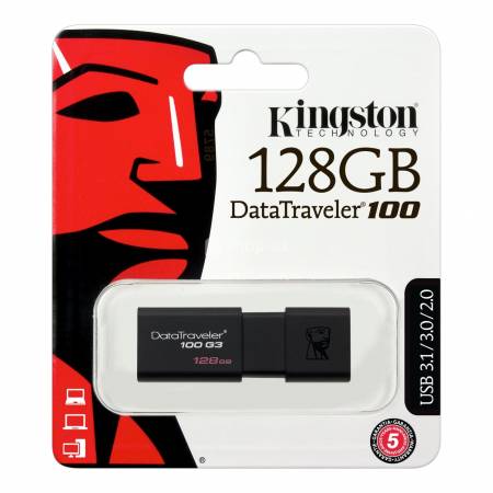 Fleş kart Kingston 128 GB DataTraveler 100 G3 ( DT100G3/128GB )