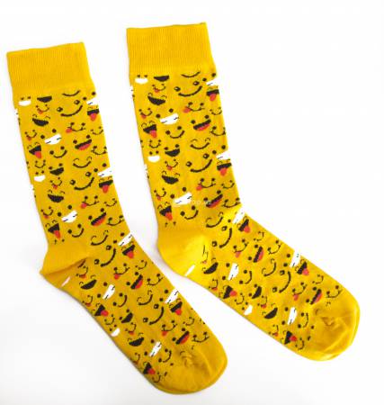 Kişi corabı Funny Socks Sevimli sarı