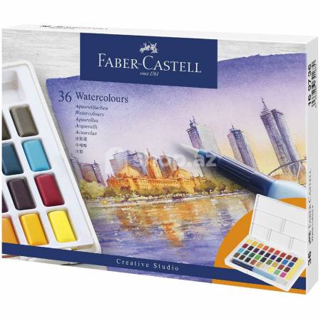  Akvarel Boya Faber Castell Watercolours in pans 36ct