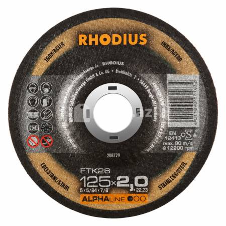  Kəsmə diski Rhodius 208729 (125 x 2.0)