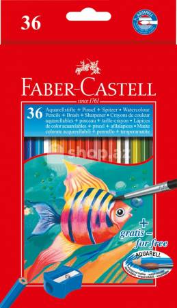  Rəngli Karandaş Watercolour ( + fırça ) Faber Castell