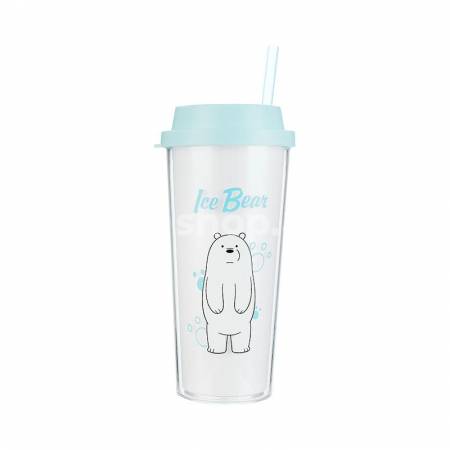 Maye qabı Miniso We Bare Bears Double-layer Straw 550ml(Ice Bear)