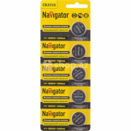  Batareya Navigator Lighting CR2016 Lithium 3V 94763