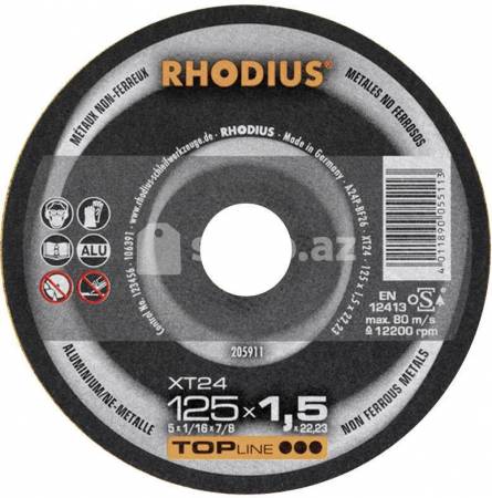  Kəsmə diski Rhodius 205911 (125 x 1.5)