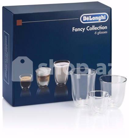  Qəhvə dəsti Stəkan DeLonghi Fancy Collection 6 Mix Glasses (DLSC302)