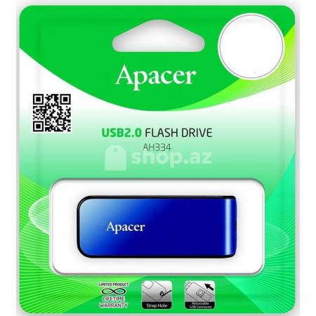 Fleş kart Apacer 32 GB 2.0 AH334 Blue