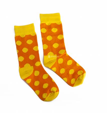 Kişi corabı Funny Socks Sarı yuvarlaqlar