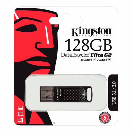 Fleş kart Kingston 128GB USB 3.1/3.0 DT Elite G2 (metal) 180MB/s read, 70MB/s write