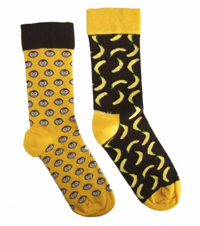 Kişi corabı Funny Socks Banan və Meymun