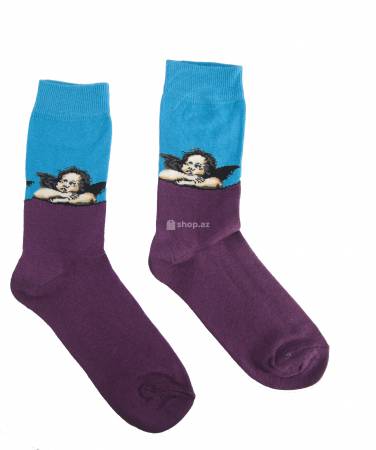 Kişi corabı Funny Socks Mavi mələk