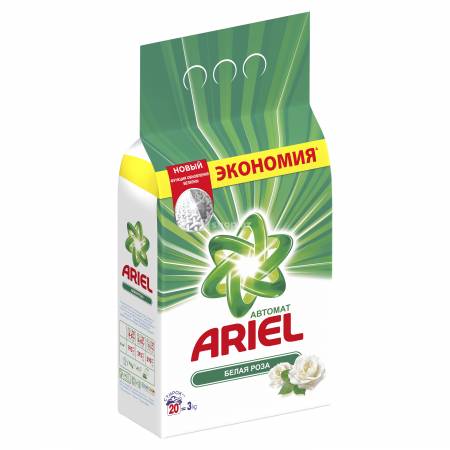Paltar yuma üçün vasitə Ariel Ağ qızıl gül 3 kq (avtomat)