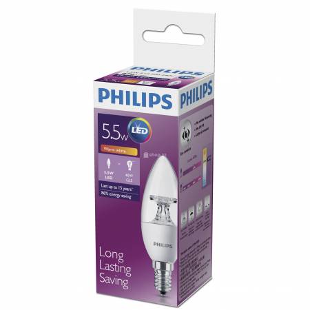  LED lampa Philips 5.5-40W E14 2700K 230V B35 CL ND_AP