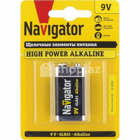  Batareya Navigator Lighting 6LR61 Arkaline 9V 94756