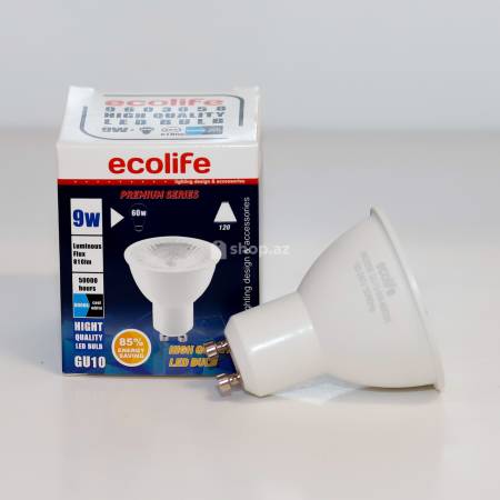  LED lampa Ecolife GU10 9W 3000K 9603058